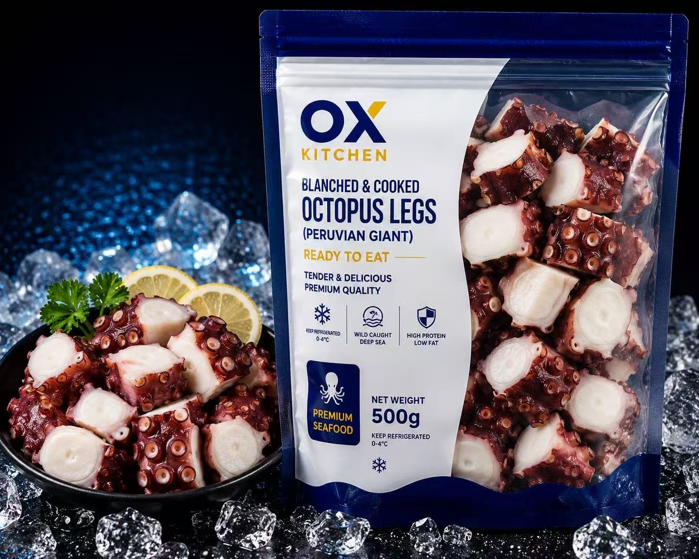 Frozen Octopus Leg Cut